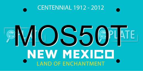MOS50T New Mexico License Plate