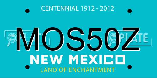 MOS50Z New Mexico License Plate