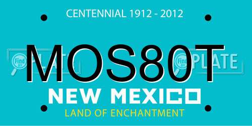 MOS80T New Mexico License Plate