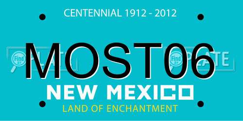 MOST06 New Mexico License Plate