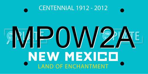 MP0W2A New Mexico License Plate