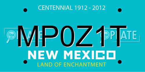 MP0Z1T New Mexico License Plate