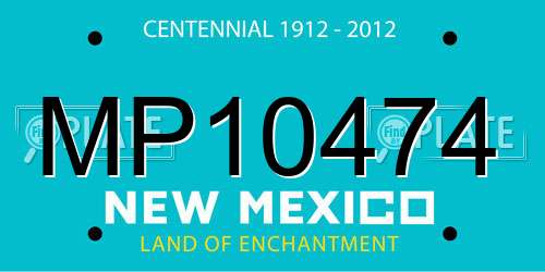 MP10474 New Mexico License Plate