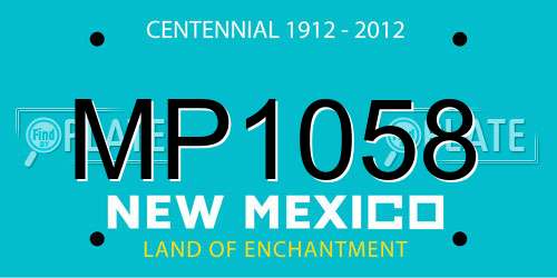 MP1058 New Mexico License Plate
