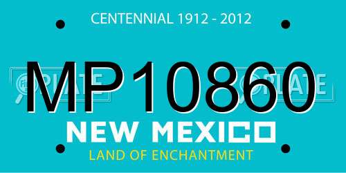 MP10860 New Mexico License Plate