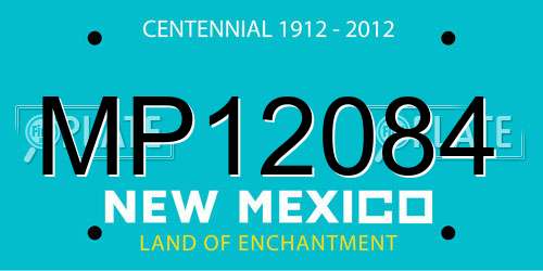 MP12084 New Mexico License Plate