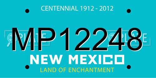 MP12248 New Mexico License Plate