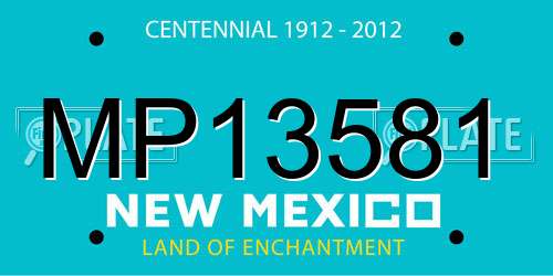 MP13581 New Mexico License Plate