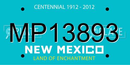 MP13893 New Mexico License Plate