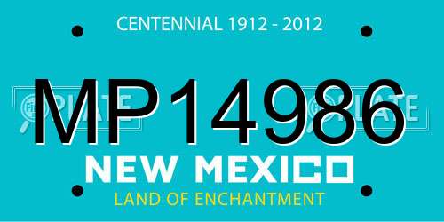 MP14986 New Mexico License Plate