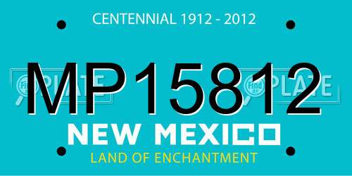 MP15812 New Mexico License Plate