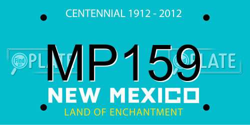 MP159 New Mexico License Plate