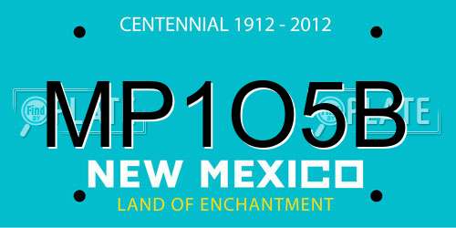 MP1O5B New Mexico License Plate