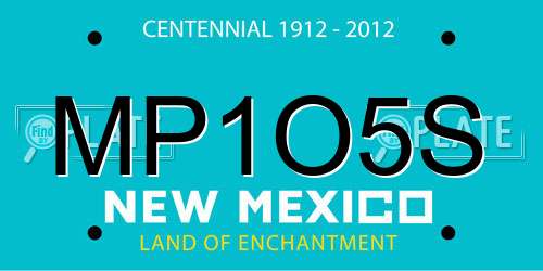 MP1O5S New Mexico License Plate