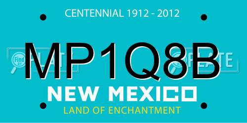 MP1Q8B New Mexico License Plate
