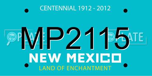 MP2115 New Mexico License Plate
