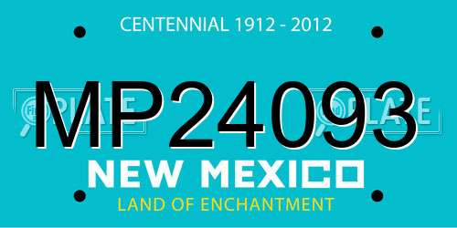 MP24093 New Mexico License Plate