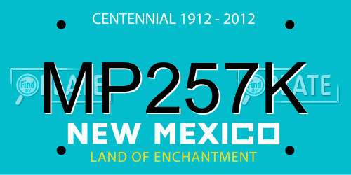 MP257K New Mexico License Plate