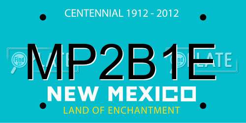 MP2B1E New Mexico License Plate