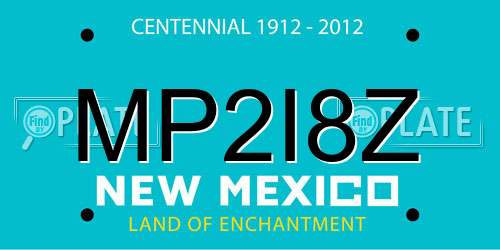 MP2I8Z New Mexico License Plate