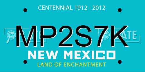 MP2S7K New Mexico License Plate