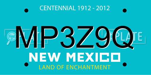MP3Z9Q New Mexico License Plate