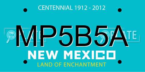 MP5B5A New Mexico License Plate