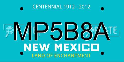 MP5B8A New Mexico License Plate