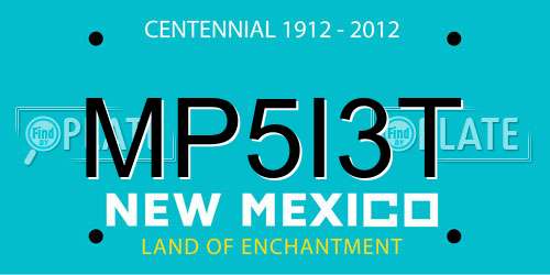 MP5I3T New Mexico License Plate