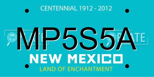 MP5S5A New Mexico License Plate