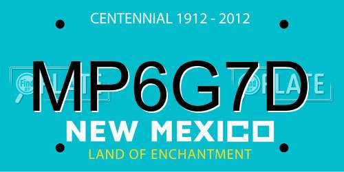 MP6G7D New Mexico License Plate