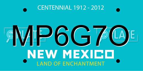 MP6G7O New Mexico License Plate
