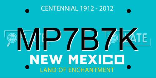 MP7B7K New Mexico License Plate