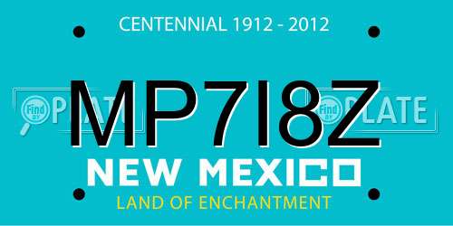 MP7I8Z New Mexico License Plate