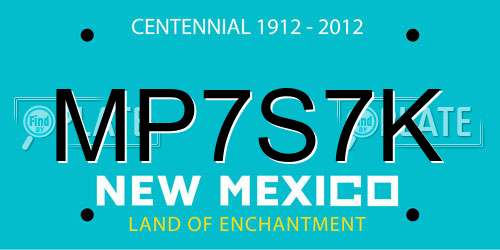 MP7S7K New Mexico License Plate