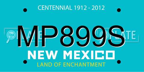 MP899S New Mexico License Plate