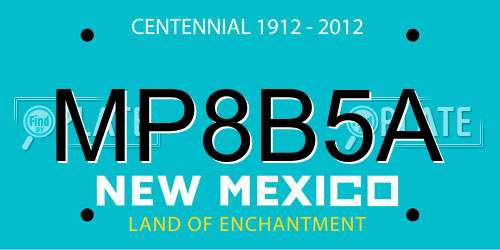 MP8B5A New Mexico License Plate