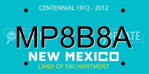 MP8B8A New Mexico License Plate