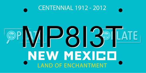 MP8I3T New Mexico License Plate