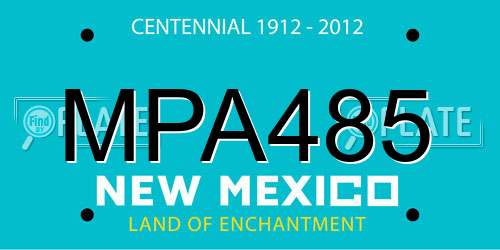 MPA485 New Mexico License Plate
