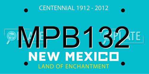 MPB132 New Mexico License Plate