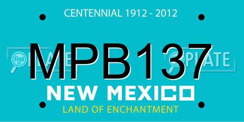 MPB137 New Mexico License Plate