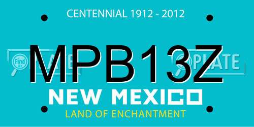 MPB13Z New Mexico License Plate
