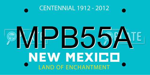 MPB55A New Mexico License Plate