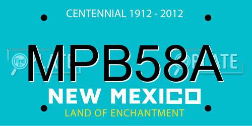 MPB58A New Mexico License Plate
