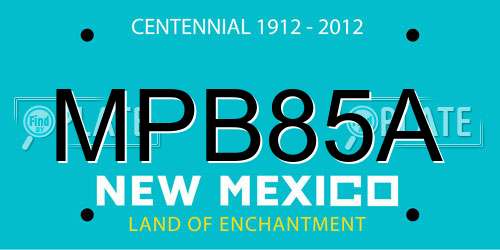 MPB85A New Mexico License Plate