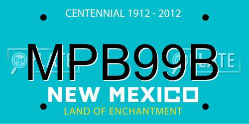MPB99B New Mexico License Plate