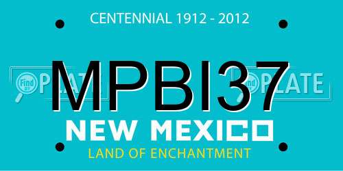 MPBI37 New Mexico License Plate