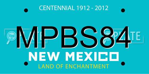 MPBS84 New Mexico License Plate