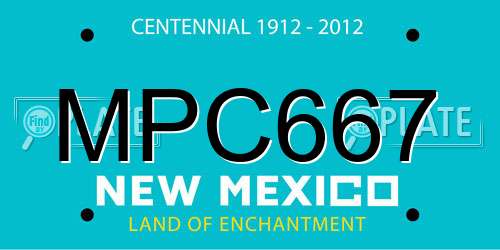 MPC667 New Mexico License Plate